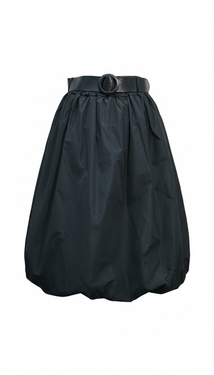 Fustă maxi neagră fluidă - OK Lux. All rights reserved. - Skirts - BLACK - 