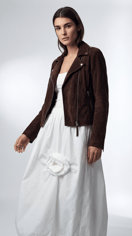 Fustă midi albă cu imprimeu floral - OK Lux. All rights reserved. - Dresses - WHITE - 