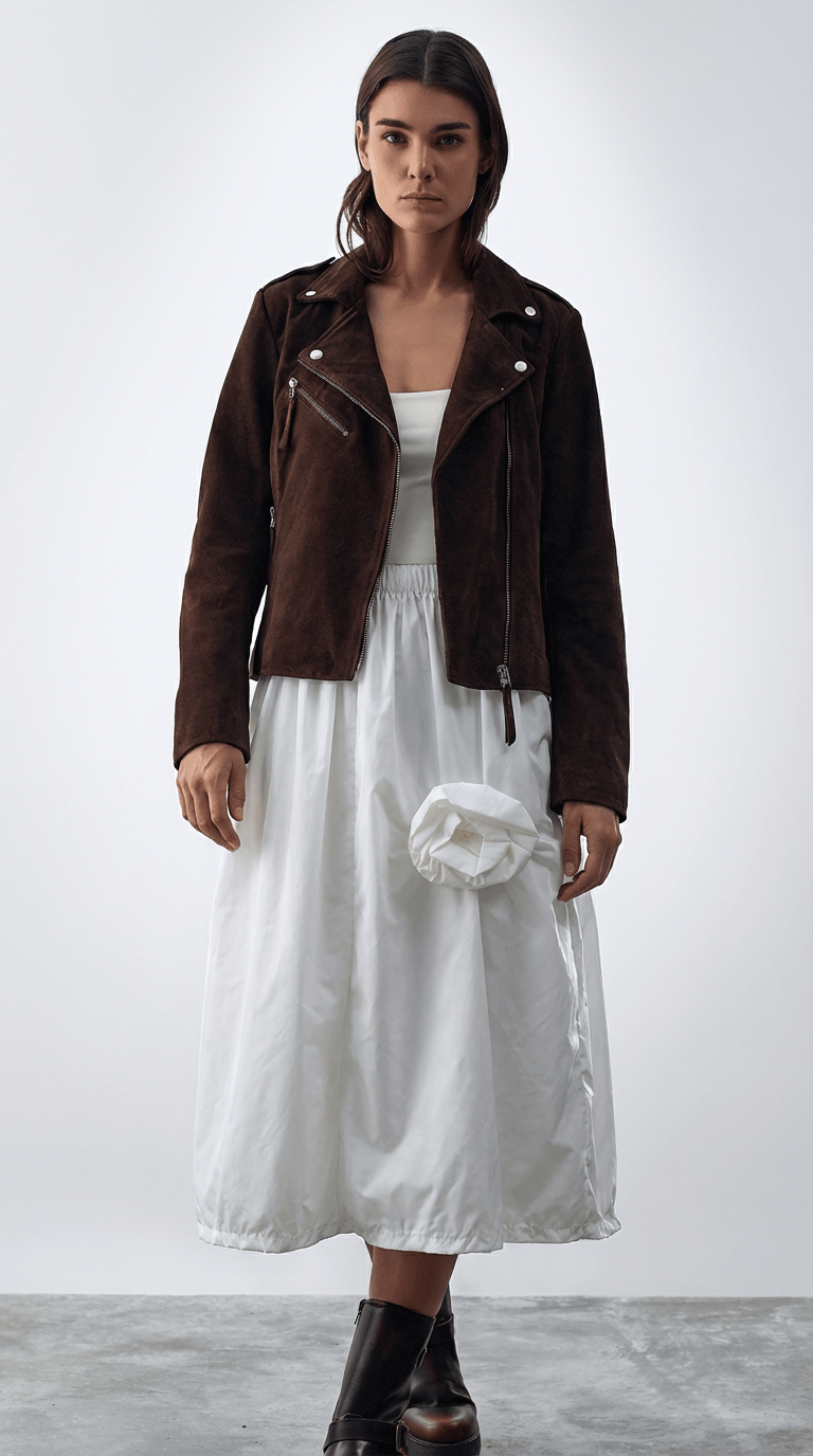 Fustă midi albă cu imprimeu floral - OK Lux. All rights reserved. - Dresses - WHITE - 