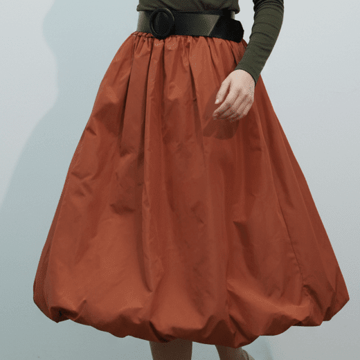 Fustă midi aramie gogosar - OK Lux. All rights reserved. - Skirts - COPPER - 