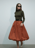 Fustă midi aramiu, talie universală - OK Lux. All rights reserved. - Skirts - COPPER - 