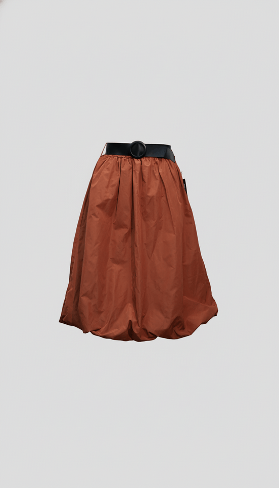 Fustă midi aramiu, talie universală - OK Lux. All rights reserved. - Skirts - COPPER - 