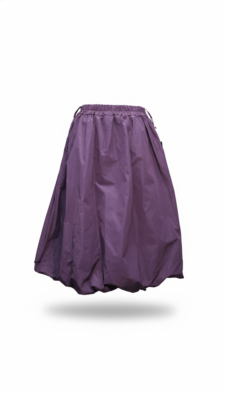 Fustă midi mov cu talie marcată - OK Lux. All rights reserved. - Skirts - PURPLE - 