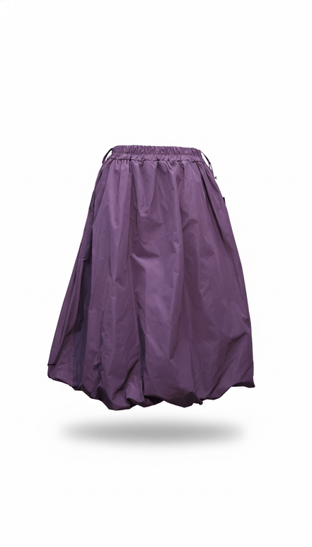 Fustă midi mov cu talie marcată - OK Lux. All rights reserved. - Skirts - PURPLE - 