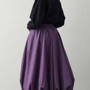 Fustă midi mov cu talie marcată - OK Lux. All rights reserved. - Skirts - PURPLE - 