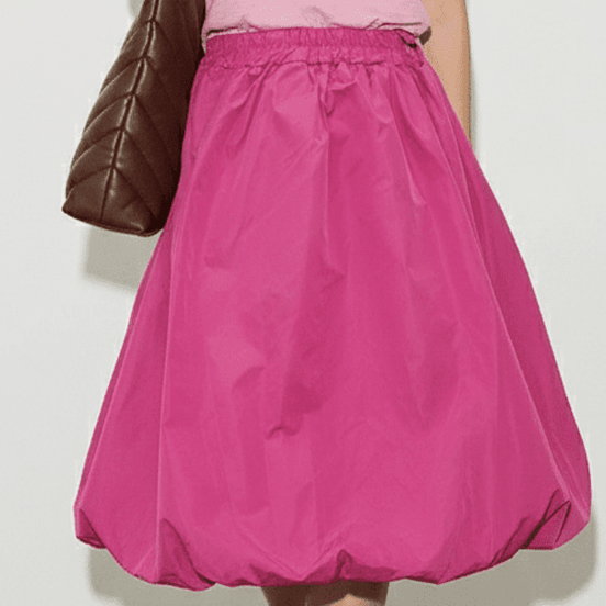 Fustă midi roz gogosar - OK Lux. All rights reserved. - Skirts - PINK - 