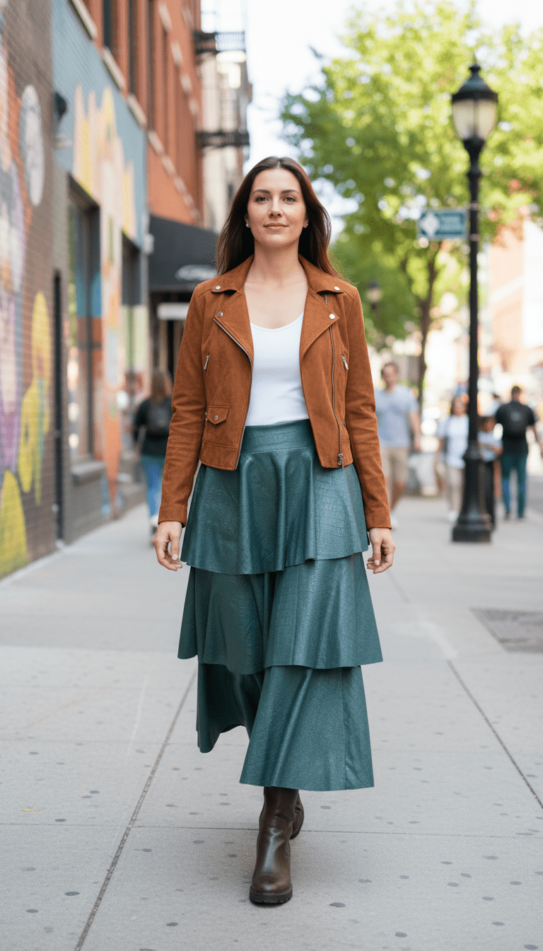 Fustă midi verde, talie elastică - OK Lux. All rights reserved. - Dresses - GREEN - 