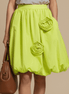 Fustă midi vibrantă galben neon - OK Lux. All rights reserved. - Dresses - NEON YELLOW - 