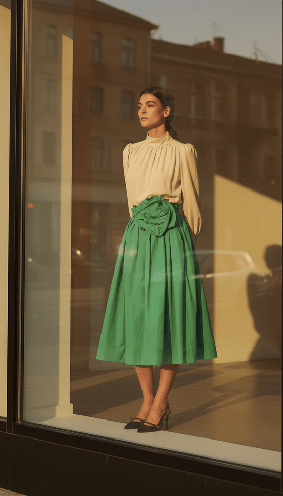 Fustă vaporoasă cu imprimeu floral - OK Lux. All rights reserved. - Dresses - SKY BLUE - 