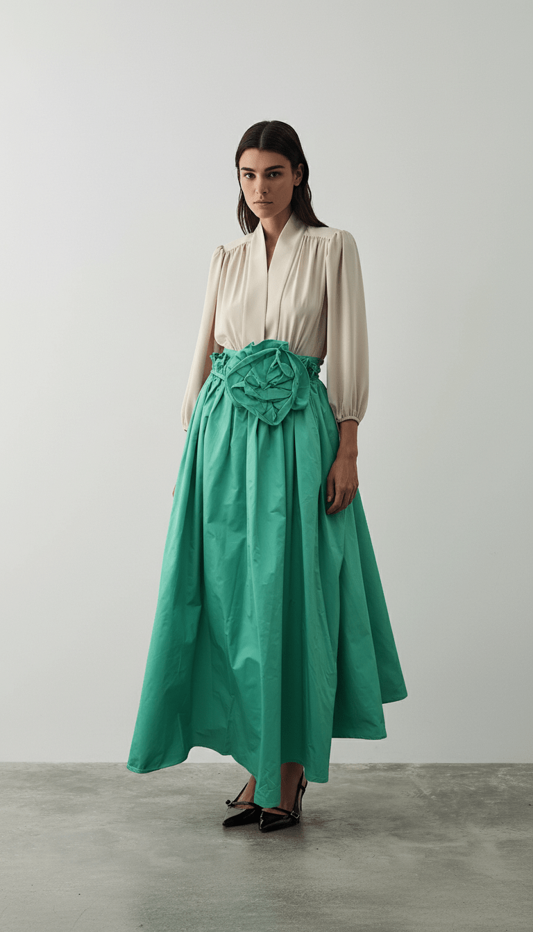 Fustă vaporoasă cu imprimeu floral - OK Lux. All rights reserved. - Dresses - SKY BLUE - 