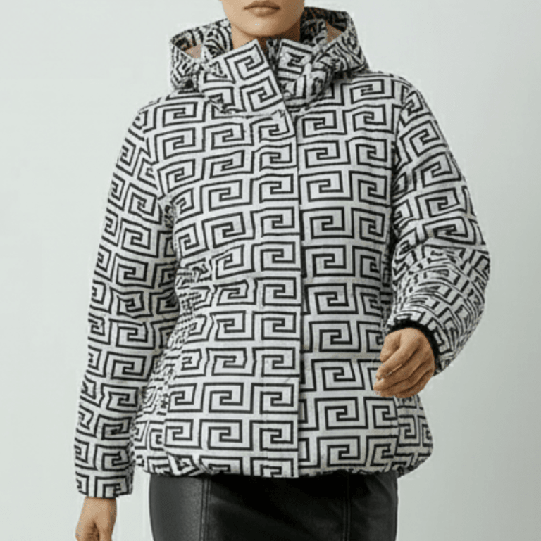 Geacă cu Două Fețe și cu Glugă - OK Lux. All rights reserved. - Jackets - BLACK - 