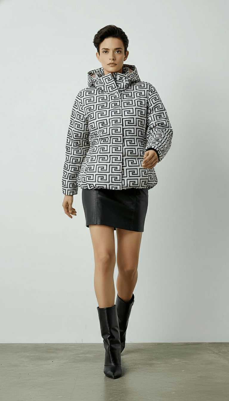 Geacă cu Două Fețe și cu Glugă - OK Lux. All rights reserved. - Jackets -