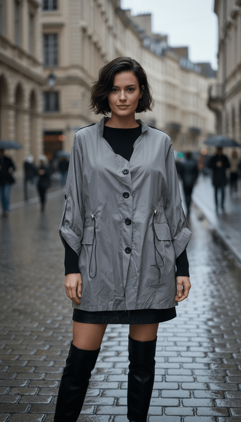 Geacă Subțire cu Nasturi - OK Lux. All rights reserved. - Jackets -