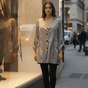 Geacă Subțire cu Nasturi - OK Lux. All rights reserved. - Jackets -