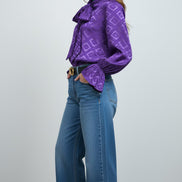 Camasă mov elegantă cu croi lejer - OK Lux. All rights reserved. - Shirts -