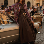 Cămașă roz fuchsia cu imprimeu - OK Lux. All rights reserved. - Shirts -