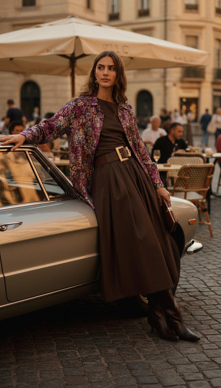 Cămașă roz fuchsia cu imprimeu - OK Lux. All rights reserved. - Shirts -