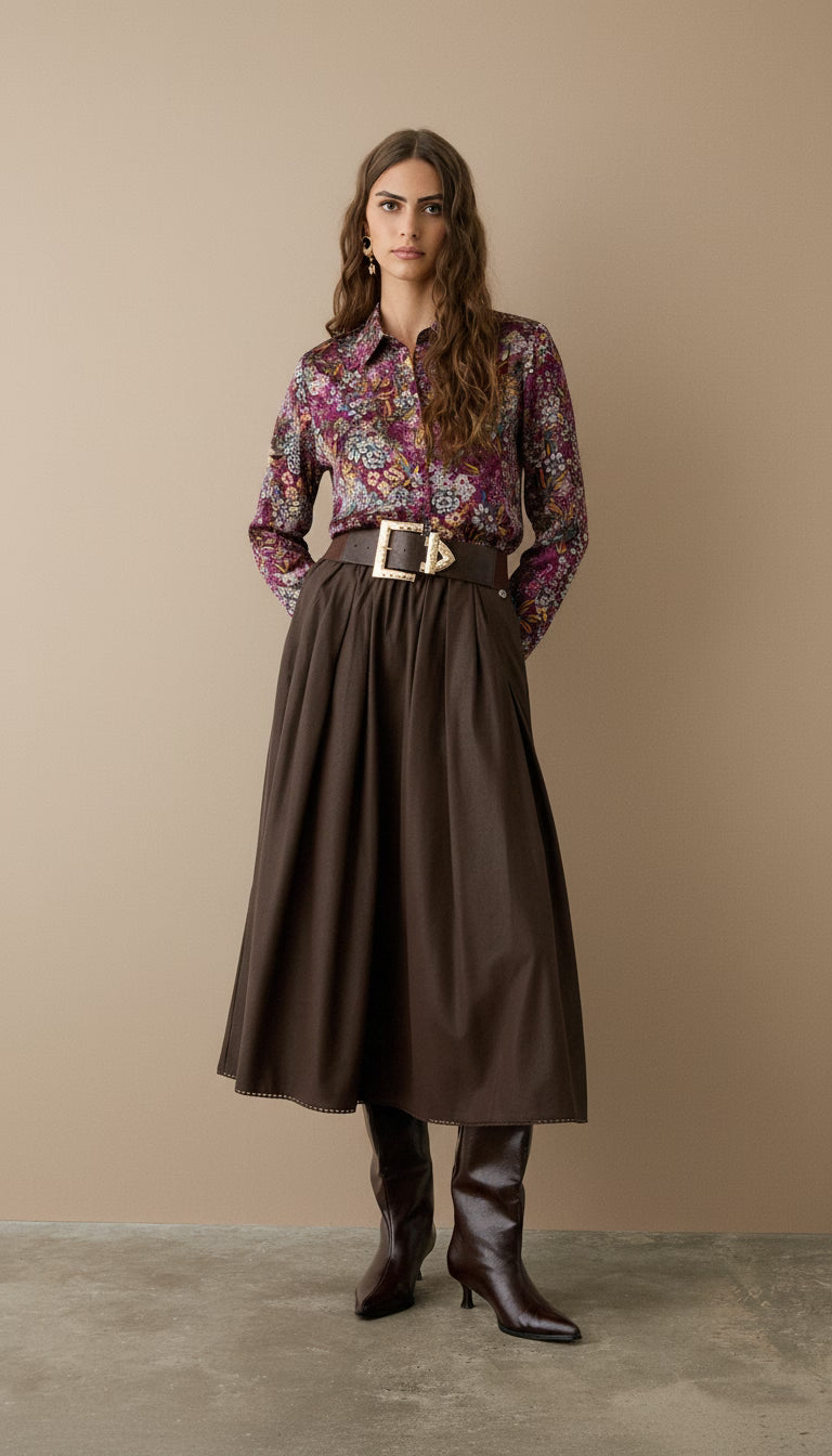 Cămașă roz fuchsia cu imprimeu - OK Lux. All rights reserved. - Shirts -