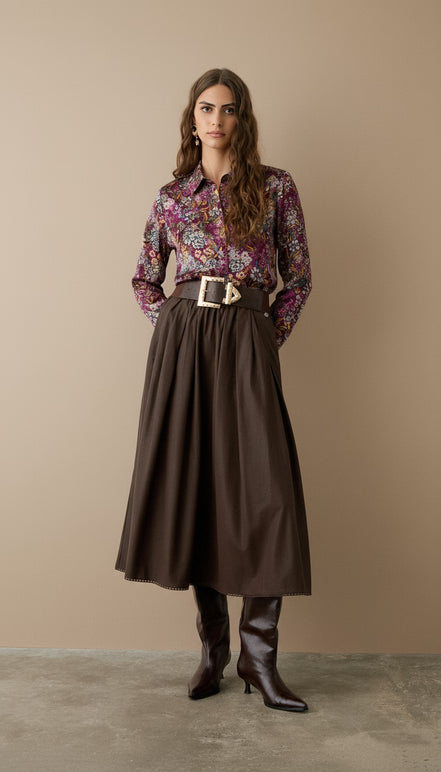 Cămașă roz fuchsia cu imprimeu - OK Lux. All rights reserved. - Shirts -