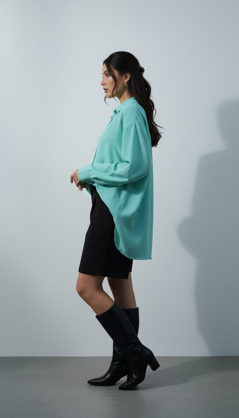 Cămașă lejeră oversize versatila - OK Lux. All rights reserved. - Shirts -