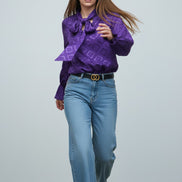 Camasă mov elegantă cu croi lejer - OK Lux. All rights reserved. - Shirts -