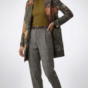 Haina eleganta cu imprimeu artistic multicolor si croiala dreapta - OK Lux. All rights reserved. - Jackets - 