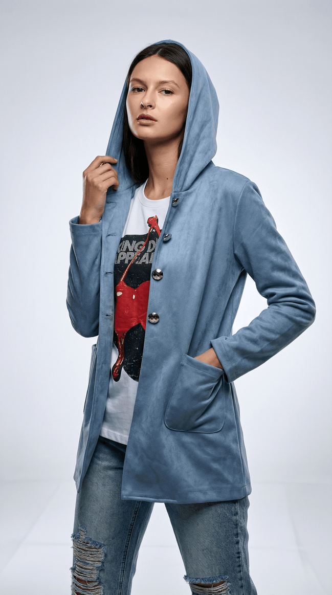 Hanorac Jachetă Bleu cu Glug - OK Lux. All rights reserved. - Jackets - 