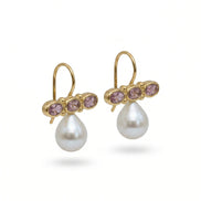 Cercei Pearl Blossom – Oțel placat Aur 24K