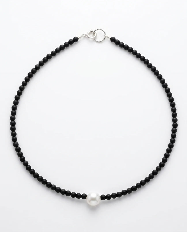 Colier Handmade cu Onix și Perlă Naturală