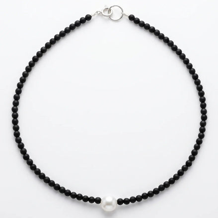 Colier Handmade cu Onix și Perlă Naturală