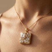 Pandantiv Handmade cu Zirconii și Glitter – Unicat