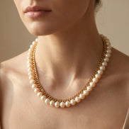 Colier din Perle Ivoire de 10 mm cu Închizătoare din Argint – Handmade