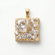 Pandantiv Handmade cu Zirconii și Glitter – Unicat