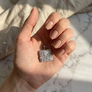 Pandantiv Handmade cu Zirconii și Glitter – Unicat