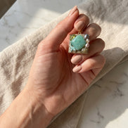 Colier Unicat cu Larimar, Peridot, Acvamarin, Agată și Perle Naturale