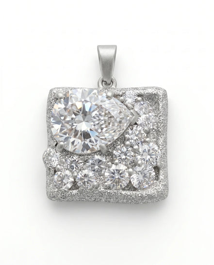 Pandantiv Handmade cu Zirconii și Glitter – Unicat