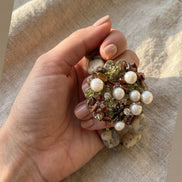 Brățară Unicat cu Ochi de Tigru, Peridot, Piatra Soarelui și Perle Naturale