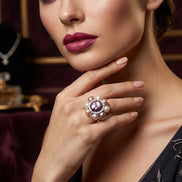 Inel cu Perle Naturale Multicolore și Design Cluster - OK Lux. All rights reserved. - Rings - 