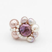 Inel cu Perle Naturale Multicolore și Design Cluster - OK Lux. All rights reserved. - Rings - 