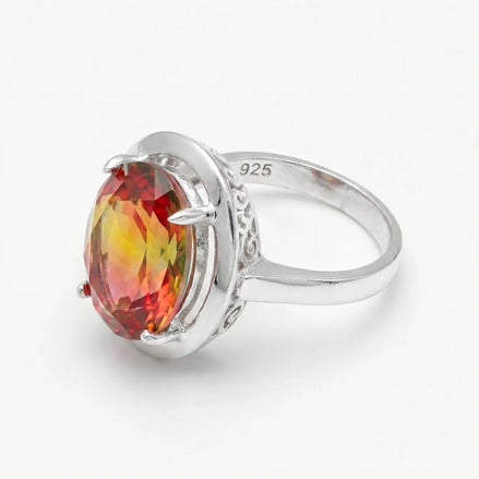 Inel din argint 925 cu topaz mistic oval - OK Lux. All rights reserved. - Inele - 