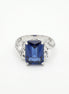 Inel din argint 925 cu zirconiu albastru - OK Lux. All rights reserved. - Inele - 
