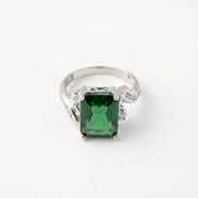 Inel din argint 925 cu zirconiu verde - OK Lux. All rights reserved. - Inele - 