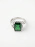 Inel din argint 925 cu zirconiu verde - OK Lux. All rights reserved. - Inele - 