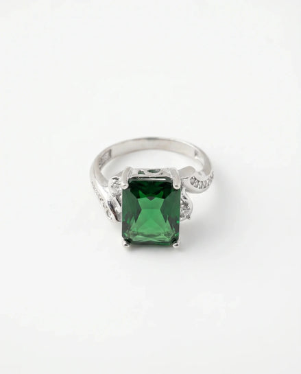 Inel din argint 925 cu zirconiu verde - OK Lux. All rights reserved. - Inele - 