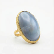 Inel Pearl Bleu – Aur 24K - OK Lux. All rights reserved. - Inele - 
