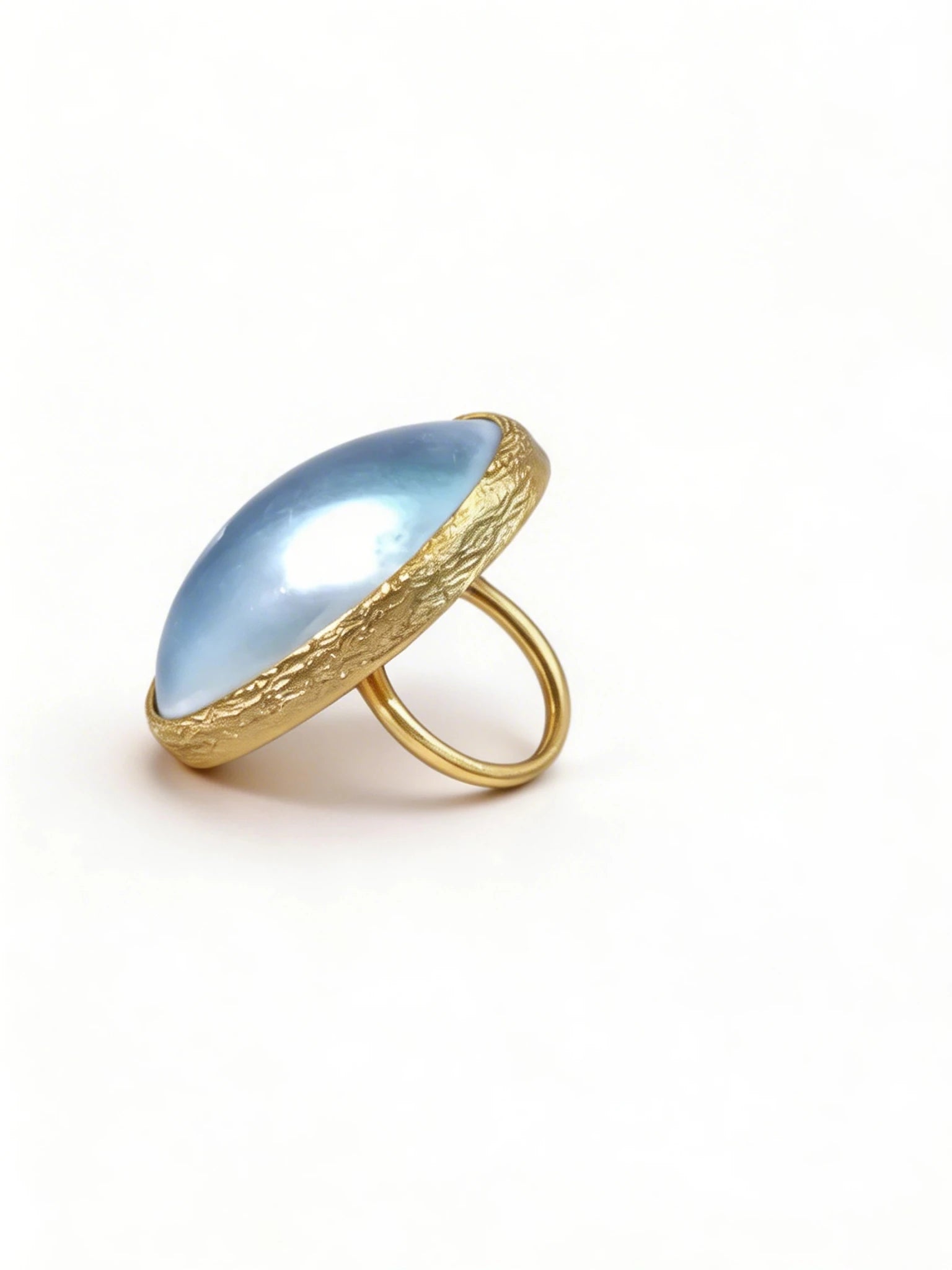 Inel Pearl Bleu – Aur 24K - OK Lux. All rights reserved. - Inele - 