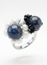 Inel Statement Cluster cu Lapis Lazuli și Perle Naturale Baroc – Handmade by Laura Stoica - OK Lux. All rights reserved. - Rings - 