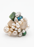 Inel Statement Handmade Royal Cluster – Perle de Cultură, Cuarț și Cristale Fațetate - OK Lux. All rights reserved. - Inele - 