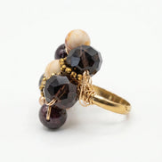 Inel unicat din jasp, agate, granat și cristale - OK Lux. All rights reserved. - Bijuterii - 