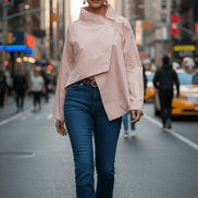 Jachetă croi lejer, roz banană vibrant - OK Lux. All rights reserved. - Jackets - BANANA PINK - 